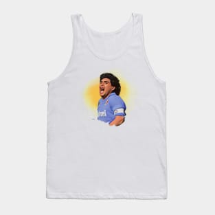 Diego Maradona Cartoon Tank Top